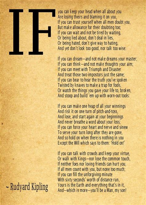 if by rudyard kipling lyrics|if rudyard kipling poem printable.